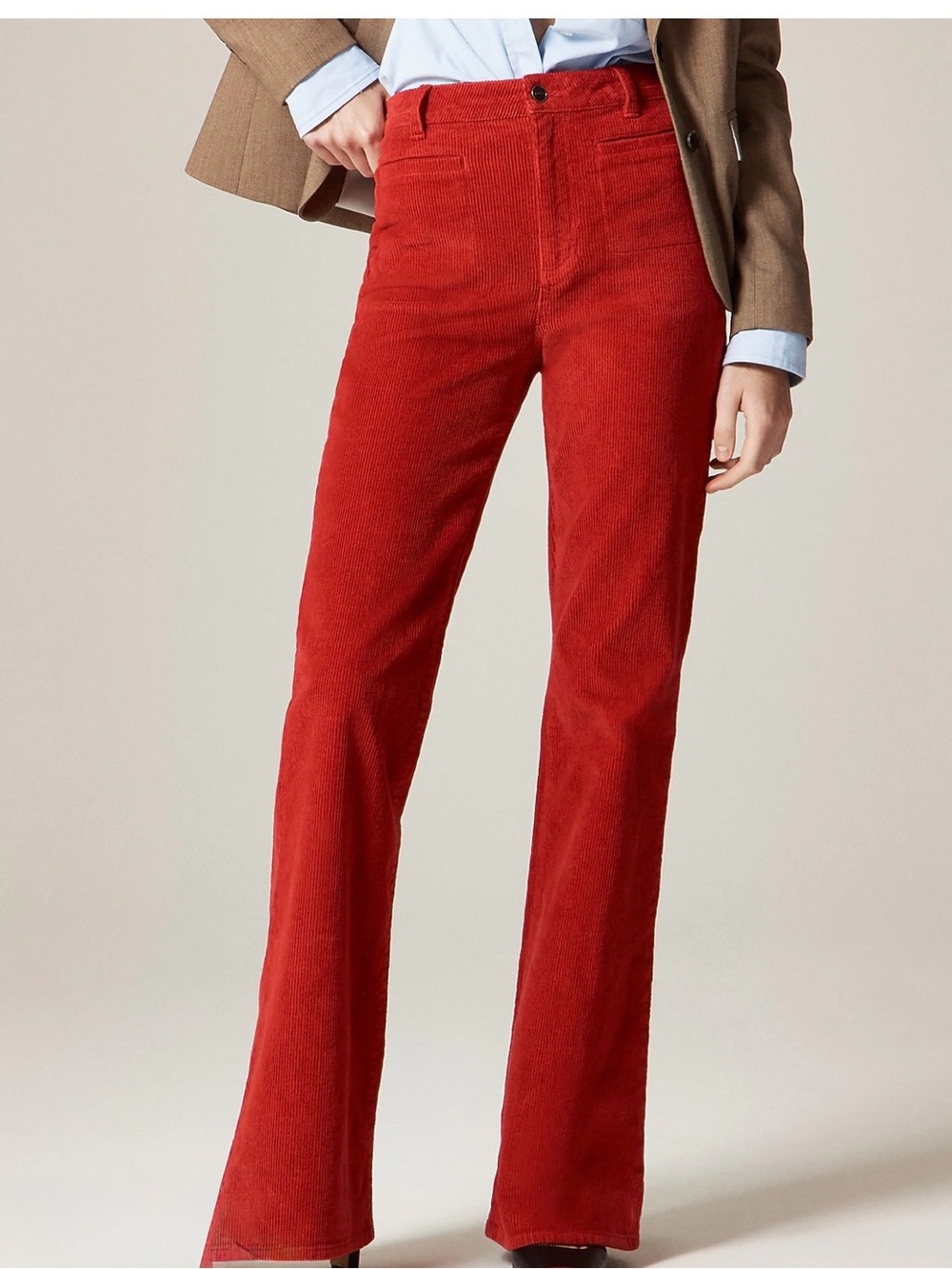 J. Crew Red Velvet Boot-Cut Pants Size 25T